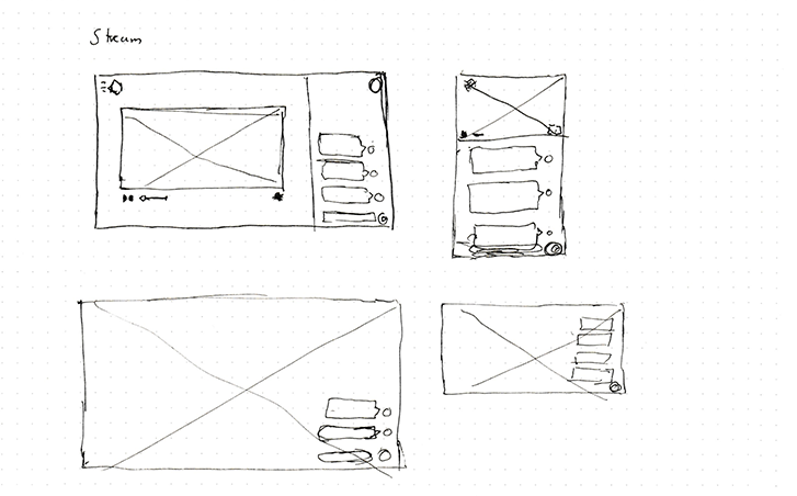 stream page wireframe